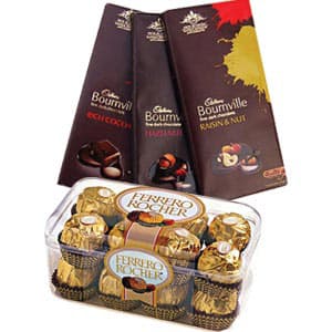 Cadbury Bournville n Ferrero Rocher